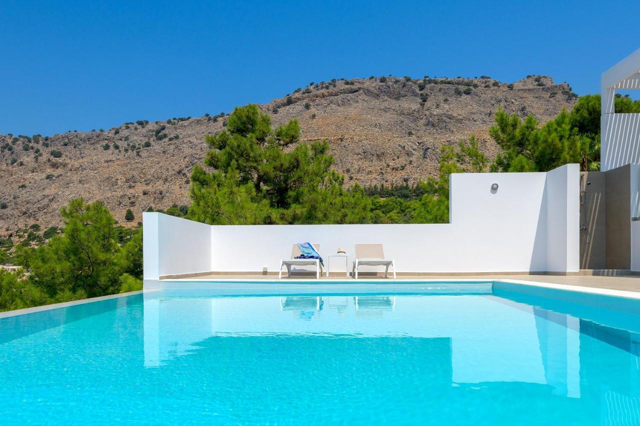 Villa Allegra With Pool In Pefkos, Lindos Area Pefki 外观 照片