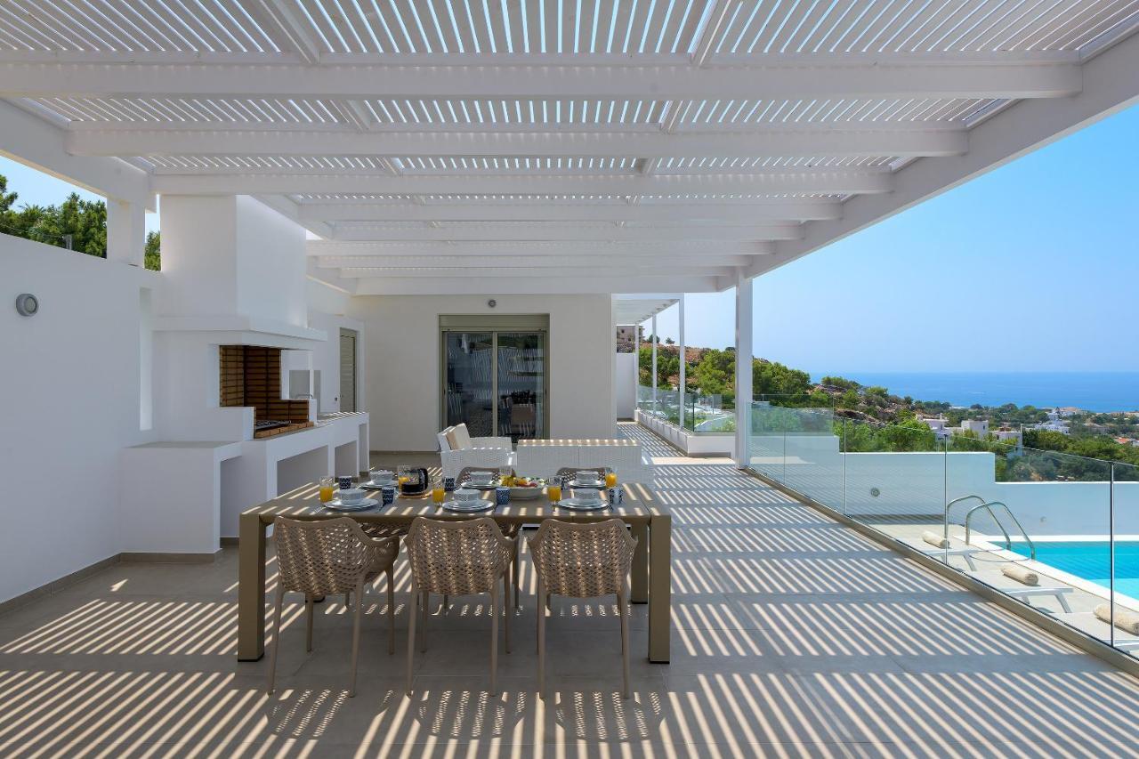 Villa Allegra With Pool In Pefkos, Lindos Area Pefki 外观 照片